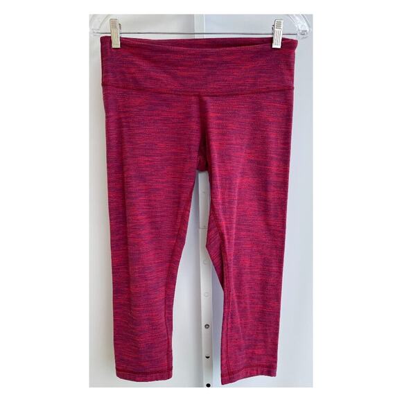 Lululemon Wunder Under Crop Diamond 8 bumble berry space dye sz 8 - Picture 5 of 8
